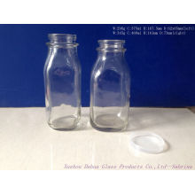 375ml&460ml Thick Glass Milk Bottles with Plastic Lid